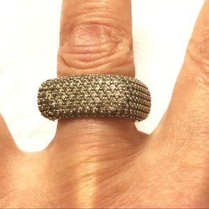 18k gold plated Square blue aventurine Crystals ring 7.75